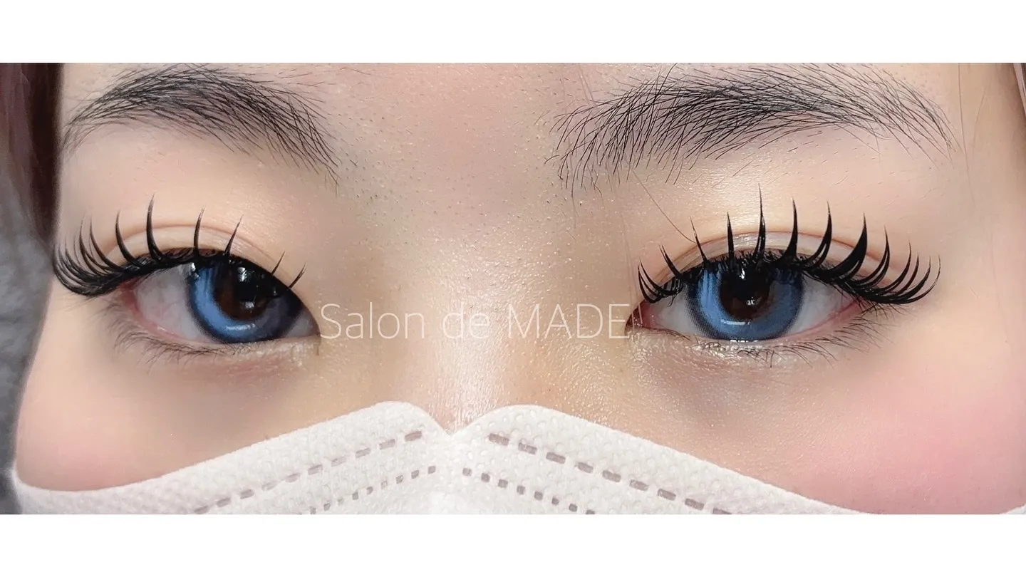 ダブルラッシュの束感アレンジ！