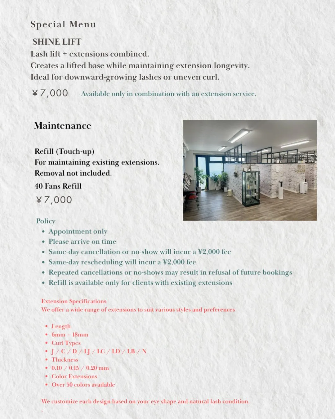 Welcome to our salon.